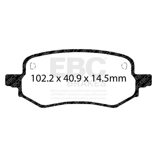 EBC Greenstuff 2000 rear brake pads for Ford Puma