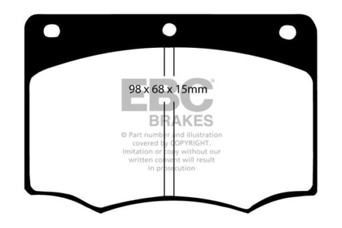 EBC Greenstuff 2000 front brake pads for Ford Granada, TVR 280