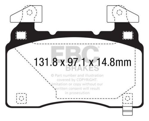 EBC Greenstuff 2000 front brake pads for BMW X6