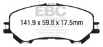 EBC Greenstuff 2000 front brake pads for Nissan Qashqai