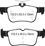 EBC Greenstuff 2000 rear brake pads for Ford Kuga, Ford Edge