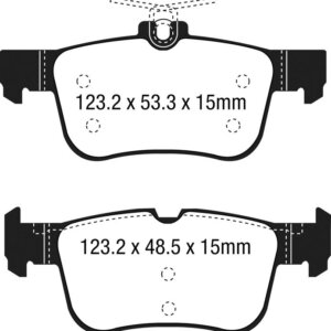 EBC Greenstuff 2000 rear brake pads for Ford Kuga, Ford Edge