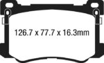 EBC Greenstuff 2000 front brake pads for Hyundai Genesis