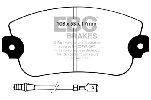 EBC Ultimax front brake pads for Lancia Beta Spider, Lancia Trevi