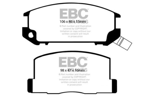 EBC Greenstuff 2000 rear brake pads for Toyota MR2