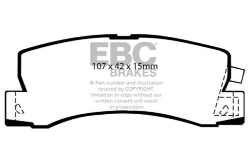 EBC Greenstuff 2000 rear brake pads for Lexus RX, Toyota Avensis