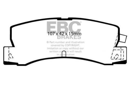 EBC Greenstuff 2000 rear brake pads for Toyota Corolla