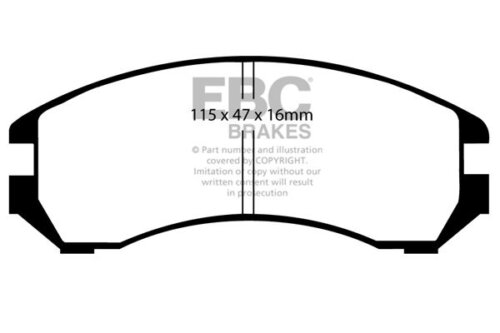 EBC Greenstuff 2000 front brake pads for Nissan Sunny, Nissan Silvia
