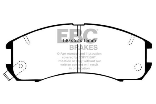 EBC Greenstuff 2000 front brake pads for Ford Probe, Mazda 626