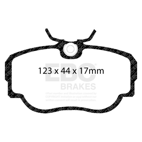 EBC Greenstuff 2000 front brake pads for Land Rover Discovery, Land Rover Range Rover