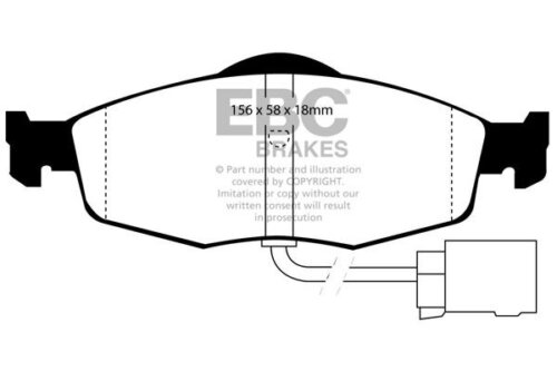 EBC Greenstuff 2000 front brake pads for Ford Mondeo, Ford Scorpio
