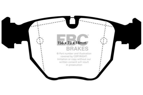 EBC Redstuff front brake pads for BMW 5, BMW 7