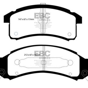 EBC Redstuff prednje kočione pločice za Cadillac Allante, Pontiac Firebird