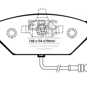 EBC Redstuff front brake pads for Audi A2, SEAT Arona