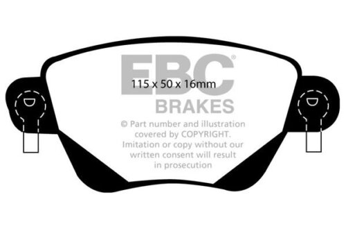 EBC Redstuff rear brake pads for Ford Mondeo, Jaguar X-Type