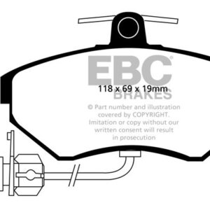 EBC Redstuff front brake pads for Audi A4