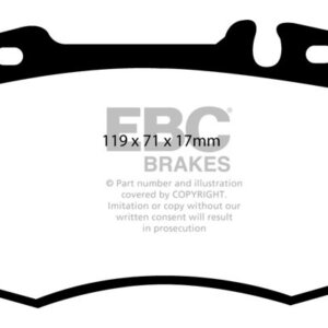 EBC Redstuff front brake pads for Mercedes-Benz CLC-Class, Mercedes-Benz C-Class
