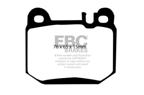 EBC Redstuff rear brake pads for Maserati Quattroporte, Mercedes-Benz M-Class