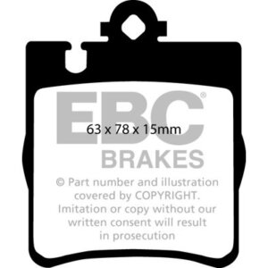 EBC Redstuff rear brake pads for Mercedes-Benz CLC-Class, Mercedes-Benz C-Class