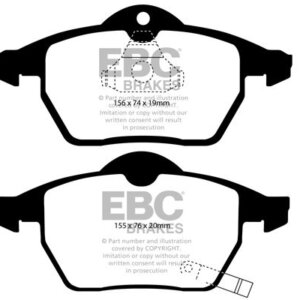 EBC Redstuff front brake pads for Opel Astra