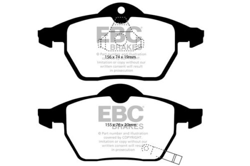 EBC Redstuff front brake pads for Opel Astra
