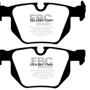 EBC Redstuff rear brake pads for BMW 5, BMW 6