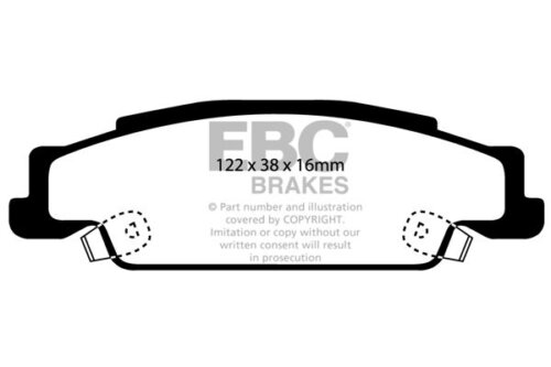 EBC Redstuff stražnje kočione pločice za Cadillac CTS, Cadillac STS
