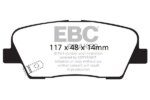 EBC Redstuff rear brake pads for Hyundai Equus, Hyundai Genesis