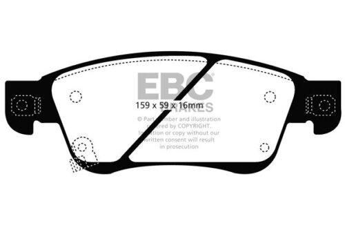 EBC Redstuff front brake pads for Infiniti Q40