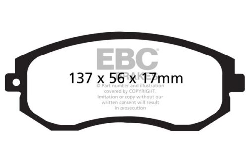 EBC Redstuff front brake pads for Subaru Forester, Toyota GT 86