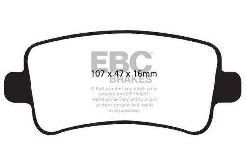 EBC Redstuff rear brake pads for Opel Insignia