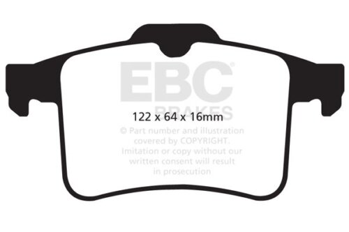 EBC Redstuff rear brake pads for Jaguar S-Type, Jaguar XF