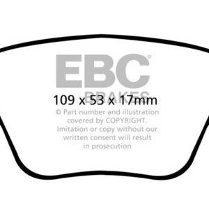 EBC Redstuff stražnje kočione pločice za Volkswagen Golf, Audi A1