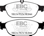 EBC Redstuff front brake pads for Mercedes-Benz E-Class