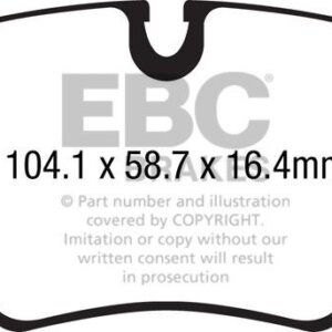 EBC Redstuff rear brake pads for Jaguar F-Type