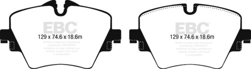 EBC Redstuff front brake pads for BMW 1, BMW 2