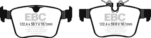 EBC Redstuff rear brake pads for Jaguar E-Pace, Jaguar F-Pace