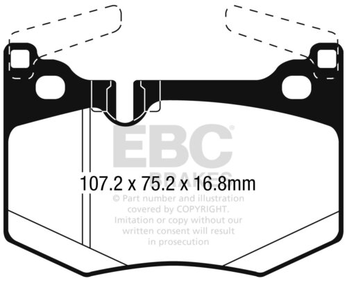 EBC Redstuff rear brake pads for Lexus RC
