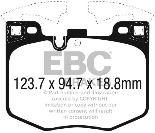 EBC Redstuff front brake pads for BMW 2, BMW 4