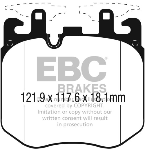 EBC Redstuff front brake pads for BMW 2, BMW 4