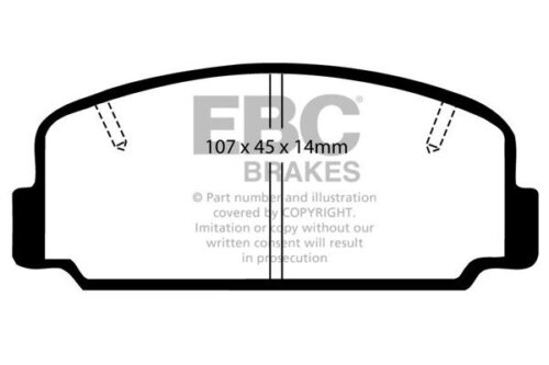EBC Ultimax front brake pads for Toyota Carina, Toyota Carina II