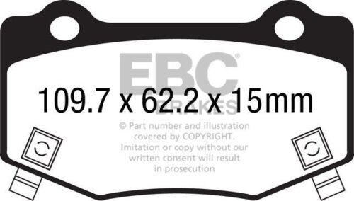 EBC Redstuff rear brake pads for Chevrolet Corvette, Cadillac CT4