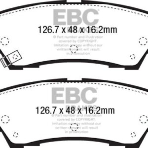 EBC Redstuff stražnje kočione pločice za Ford Mustang