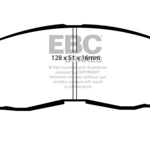 EBC Redstuff front brake pads for Mitsubishi Eterna, Mitsubishi Lancer