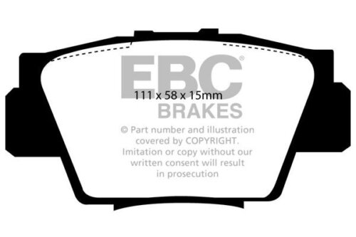 EBC Redstuff rear brake pads for Honda NSX
