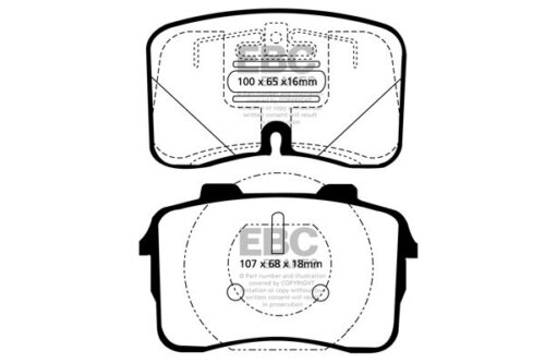 EBC Redstuff front brake pads for Audi V8, Audi 100