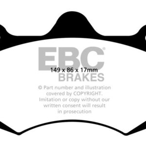 EBC Yellowstuff front brake pads for Aston Martin Vanquish, Lotus Evora