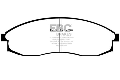 EBC Yellowstuff front brake pads for Nissan MAXIMA (aliases: MAXIMA QX), Nissan Skyline