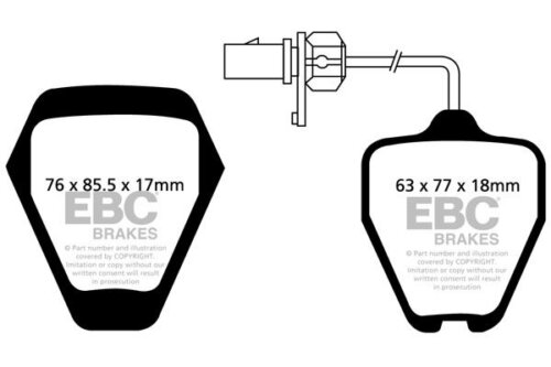 EBC Yellowstuff front brake pads for Audi A6