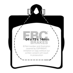 EBC Yellowstuff rear brake pads for Mercedes-Benz C-Class, Mercedes-Benz CLC-Class